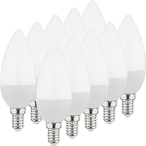 MÜLLER-LICHT A+, 10-er Set LED Lampe KerzenformE14, weiß