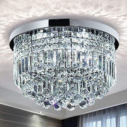 Saint Mossi Modern Kristal Kronleuchter Modern Deckenleuchte Befestigung Anhänger Deckenlampe für Esszimmer Badezimmer Schlafzimmer Livingroom 9 E14 Erforderliche Höhe 28cm x Breite 50cm